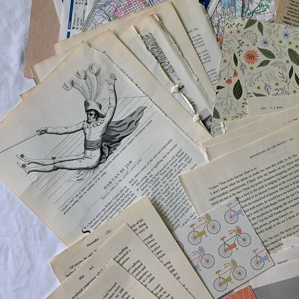 Over 50 vintage book pages for junk journals and paper crafts. Great variety! - Picture 6 of 12